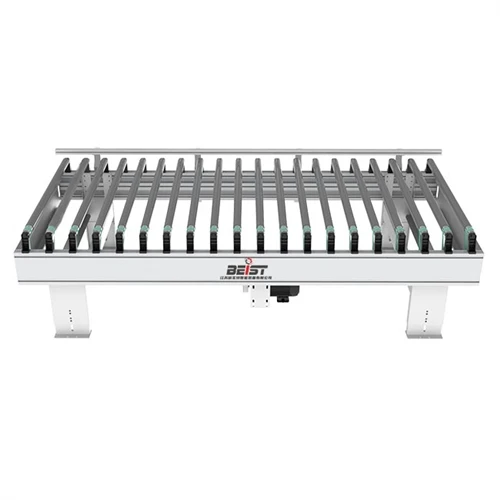 How to adjust the speed of a powered roller conveyor?